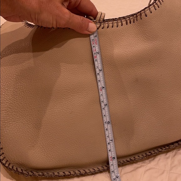 Carlos Falchi Soft Leather Cream Handbag - Picture 5 of 7